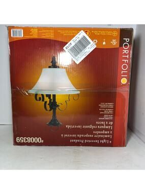Portfolio Pendant 2 Light Inverted Pendant Bronze Lamp # 0008359